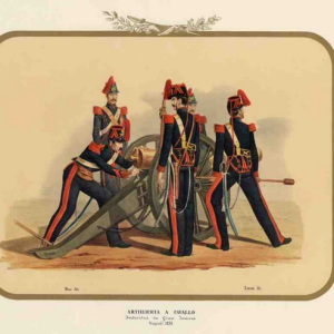 POSTER STAMPA ARTIGLIERIA A CAVALLO ZEZON ESERCITO DELLE DUE SICILIE