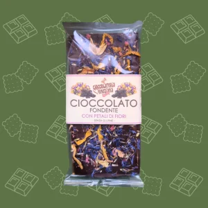 Cioccolato fondente con petali di fiori – Cioccolateria Veneziana