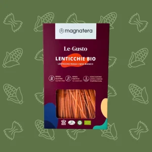 Tagliolini Bio Gluten free di lenticchie rosse e mais bianco – Magnatera
