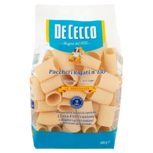 DE CECCO PACCHERI RIGATI N. 130 500GR