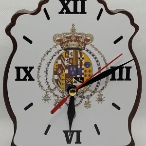 OROLOGIO DA COMODINO OVALI REGNO DUE SICILIE CON NUMERI ROMANI 14X11 SFONDO BIANCO